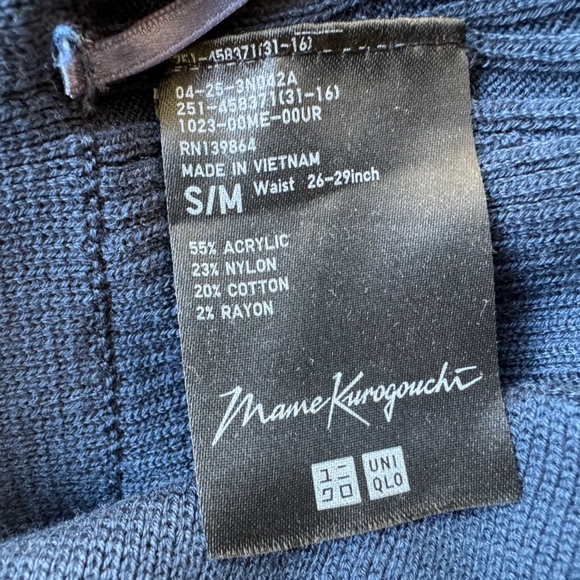 Mame Kurogouchi pants capri blue stretch small medium blue stretch - Picture 6 of 6